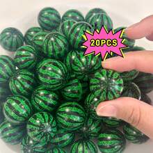 10pcs Watermelon Pattern Bouncy Balls, Party Favors - Green - View 8