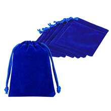 Shintop 10pcs Velvet Drawstring Bags Wedding Gift Bags Velvet Cloth Jewelry Pouches Blue - Azul - Ver 8