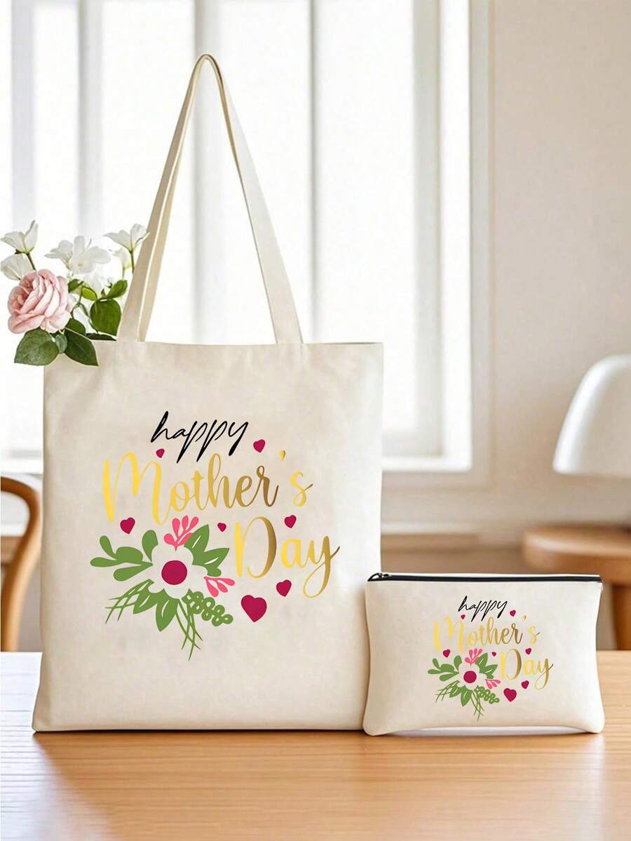Mother's Day Canvas Tote Bag, Mother's Day Gift, Best Mom Gift, Handbag - Multicolor - View 1