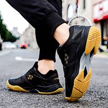 Men's Badminton Shoes, Neutral Badminton Shoes, Anti Slip, Badminton Rebound, Professional Training Sports Shoes - Black - View 3