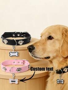 1pc Customized Dog Collar, Adjustable Fashion Collar Suitable For Small, Medium And Large Dogs, For Identification, Training And Daily Wear, Matching Walking Sets - Multicolor - View 10