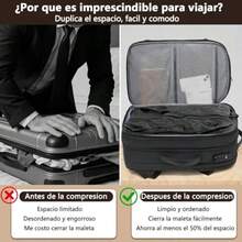 20-35L Bolsa de Compresion ViajeAirless Bag Reutilizable con ventana transparente Bolsas Empacar al Vacio Impermeable IPX7 Bolsas de Vacio para Ropa Viajes Mochila Bomba Eléctrica - como en la foto - Ver 7