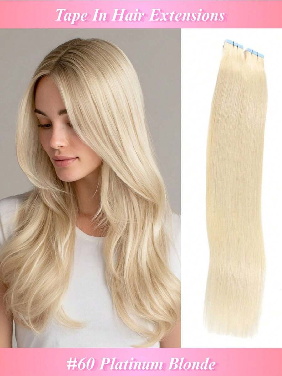 60Pcs /3packs 150g Tape In Hair Extensions Human Hair Straight Natural Black Real Human Hair 12 Inch 20pcs 50g/Pack Seamless Skin Weft Tape In Extensions For Women Natural Looking For Adding Volume Holiday& Daily Used - S60 - 查看 1