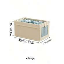 1 hộp đựng đồ bằng vải có thể gập lại, trong suốt, dùng để sắp xếp quần áo trong tủ quần áo, thích hợp đựng quần áo, quần dài - Giỏ đựng đồ hình chữ nhật đa chức năng, bộ hộp đựng quần áo trẻ em dùng để sắp xếp quần áo trẻ sơ sinh, tất, đồ chơi, v.v. - Nhiều màu - Xem 9