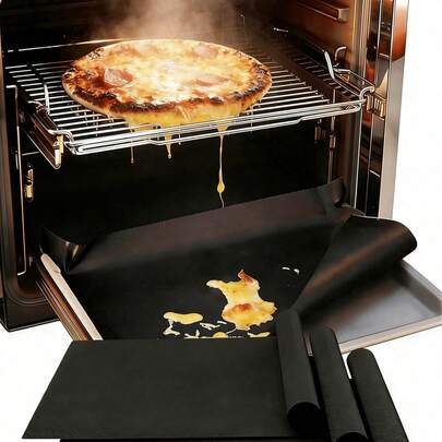 1/2/3 ชิ้น แผ่นรองเตาอบ, แผ่นรองป้องกันด้านล่างเตาอบ/เตาตั้งพื้น ทำความสะอาดง่าย, แผ่นรองอบกันติดทนความร้อนสำหรับใช้ในบ้านและตั้งแคมป์กลางแจ้ง, แผ่นรองเตาอบหนาทนทาน, แผ่นป้องกันเตา, แผ่นรองย่าง, แผ่นรองกันหก, แผ่นรองเตาอบและไมโครเวฟ, อุปกรณ์ครัว, แผ่นป้องกันเตาอบทำความสะอาดง่าย, ของหวาน DIY, ห้องครัว