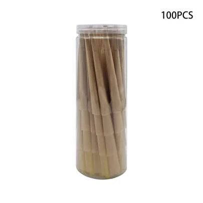 100张110毫米（4.33英寸）锥形天然未漂白棕色工艺纸，配50根卷纸棒 - 适用于DIY、节日礼品包装、工艺材料、折纸花瓶