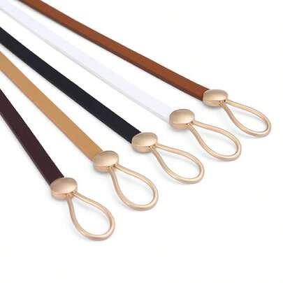 New Arrival Women's Belt, Korean Style Minimalist PU Leather Decorative Casual Jeans Belt For Students