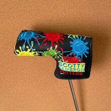 Multiple Designs Golf Club Head Covers, Blade Putter Cover, PU Leather Hook And Loop Closure, Embroidered Logo - Multicolor - View 3