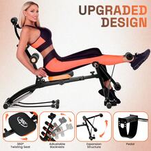 Ab Machine, Ab Workout Bench For Home Gym, Multi-Functional Adjustable Ab Crunch Machine, Ab Exercise Equipment For Total Body Workout - Black - View 3