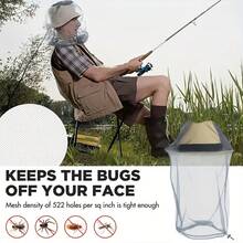 This 1-Piece Extra-Large Outdoor Fishing And Night Fishing Hat Features A Mosquito Repellent Head Cover And A Breathable Face Mask. - Multicolor - View 4