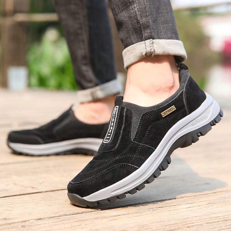 Men's Hiking Shoes, Outdoor Unisex Couples Non-Slip Durable Trekking Shoes, Comfortable Lightweight Neutral Camp Shoes, Men's Hiking Boots, Men's Trail Running Shoes, Gym Training Shoes, Cycling Travel Cycling Shoes, Slip-On Casual Sports Shoes, Men's Training Running Shoes, All Season - Black - View 1