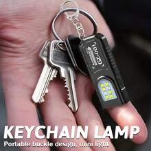 1pc Portable USB Rechargeable Hands-Free Flashlight | Mini Keychain Light With Bottom Magnet, Pen Clip Design, 5 Lighting Modes, Multifunctional Emergency Lamp, Hanging Hook Tent Light, Suitable For Travel, Camping, Fishing - Mini Keychain Light - View 9