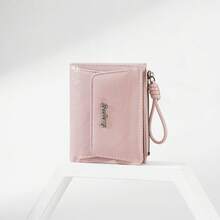 Baellerry Ins Style Fashion Women's Short Wallet With Pendant, Compact Multi-Function Card Holder, Sweet Girl Style, Mini PU Leather Wallet, Practical Coin Purse - Pink - View 8