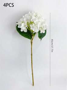 1/2/4pcs Artificial Hydrangea Bouquets, DIY Birthday Party Decorations, Wedding Flower Baskets, Bridal Bouquets, Home Decorations, Dining Rooms, Bedrooms, Windowsills, Vase Decorations, Outdoor Gardens, Back To School, Mother's Day, Easter, Room Decorations, Center Table Decorations, Wedding Decorations, Spring Decorations, Bathroom Decorations, Gifts For Women, Housewarming Decorations - White - View 7