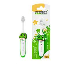 1pc/6pcs Cartoon Animal Zoo Design Kids Soft Bristle Toothbrush, Detachable Animal Pattern, Develop Children's Hands-On Ability And Cultivate Baby's Brushing Habit - Multicolor - View 10