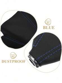 1个蓝色换挡杆防尘罩，汽车改装配件换挡杆防尘罩 - A - 查看 4