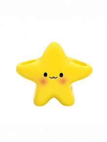 1/2pcs Cute Star Toothbrush Holder, Bathroom Countertop Electric Toothbrush Storage Rack, High-Quality Ceramic Toothpaste Organizer - Multicolor - View 9