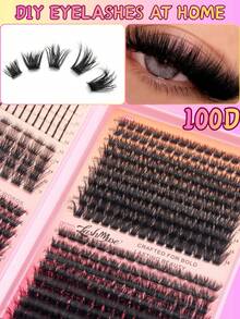 T50+80D+100D+120D Eyelash Book, 680 Cluster Super Large Capacity Set, European And American Style, Adjustable Thickness And Curl. DD Curling Degree 3D Curling Long-Lasting Shaping, 8-16mm Multi-Length Combination, Layered And Full To Make Eyes Look Bigger. Designed For Beginners, Easy To Operate, DIY Segmented Quick Shaping, Greatly Saving Makeup Time - DD - View 6