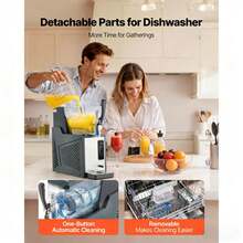 Máquina para Hacer Granizados con Un Tanque de 4 L, Máquina de Granizado de Hielo para Hogar, sin Necesidad de Hielo, 5 Programas Preestablecidos, para Hacer Margaritas, Frappés, Batidos - 4 litros - Ver 5