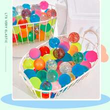 10/20/30/50/120 unidades de bolas saltitantes em cores e estilos aleatórios - Bolas de brinquedo de alta elasticidade - Bolas para exercícios manuais - Bolas elásticas coloridas - Bolas de borracha saltitantes - Bolas esportivas - Lembrancinhas de festa - Presente de aniversário - Recompensas escolares - Pequenos presentes criativos/Rosa claro - Multicolorido - Ver 7