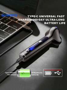 SKYWORTH 電動刮鬍刀 大容量電池 IPX7 防水 乾濕兩用 男士專業刮鬍刀 適合生日與畢業禮物 - 彩色 - 查看 10