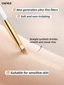 OEIEZ Tongue-Shaped Concealer Brush, Mini Precise Eye Makeup Brush, Soft Hair Brush Suitable For Liquid, Cream, And Powder Products Blending, Facial Makeup Tools - Multicolor - View 6