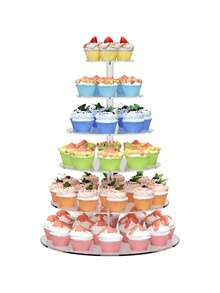 7-Tier Acrylic Display Rack - Suitable For Figurines, Collectibles And Jewelry - Multifunctional Storage Rack For Toys, Dolls And Accessories - Weather-Resistant Surface Storage - Black And Transparent - Multicolor - View 19