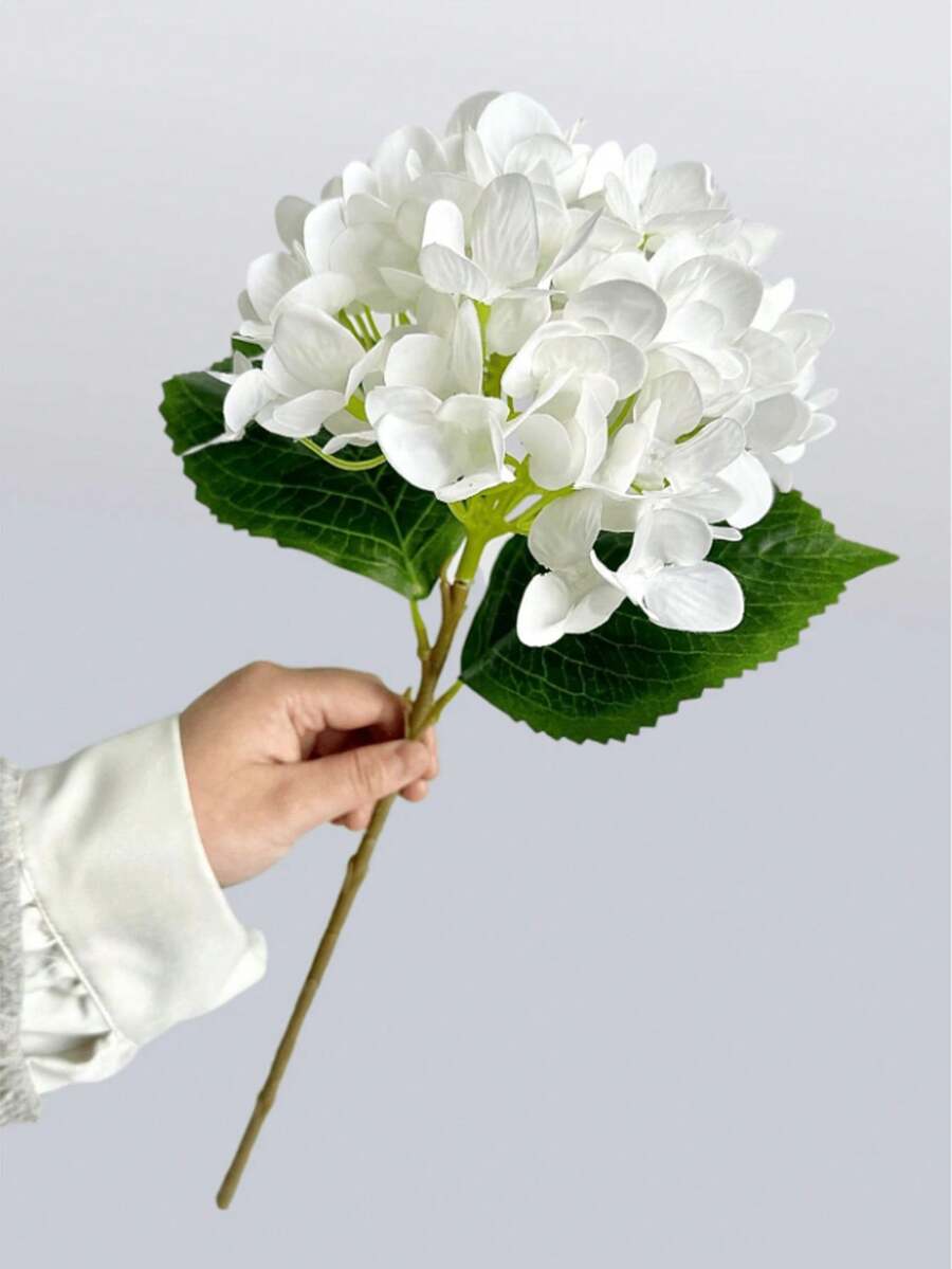 1/2/4pcs Artificial Hydrangea Bouquets, DIY Birthday Party Decorations, Wedding Flower Baskets, Bridal Bouquets, Home Decorations, Dining Rooms, Bedrooms, Windowsills, Vase Decorations, Outdoor Gardens, Back To School, Mother's Day, Easter, Room Decorations, Center Table Decorations, Wedding Decorations, Spring Decorations, Bathroom Decorations, Gifts For Women, Housewarming Decorations - White - View 1