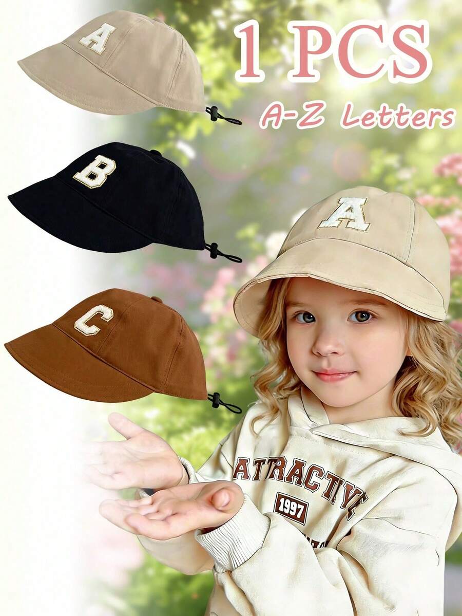 1 pieza Sombrero de sol grande y ajustable para niños, plegable y con estilo, con absorción de sudor y protección UV, adecuado para actividades al aire libre en todas las estaciones - Multicolor - Ver 1