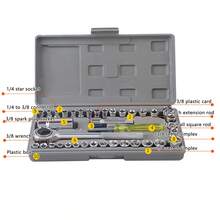 Aimall 40 Piece Set Of Auto Repair Tools, Tool Set, Car Toolbox, Repair Tool, Emergency Socket Combination Wrench - 1 Set - View 6