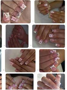 12颗网格美甲水钻，尺寸1.5mm-5mm，3D美甲玻璃水晶透明宝石，珍珠水晶水钻，3D魅力宝石，多形状3D美甲钻石，适用于美甲和DIY装饰。1盒美甲水钻，平底水钻，珍珠美甲饰品，适用于亚克力指甲，水晶美甲用品，半圆形美甲宝石。 - 彩色 - 查看 2