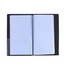 120/180/240/300 Capacity Business Card Holder Organizer, Unisex Portable Business Card Case, Professional Card Album, Black - Black - View 10