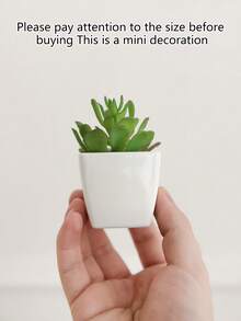 3盆仿真多肉植物迷你盆栽套装，绿色和粉色仿真微型植物，适用于花园、书桌、房间、窗台，可作乔迁礼物、艺术装饰、办公室、婚礼、生日、毕业典礼、家居装饰、返校季、学习用品等。 - 彩色 - 查看 4