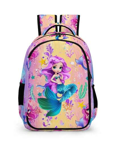 Kids' Fashion Large Capacity Multifunctional Backpack, Thick Padded Breathable Mesh Back, Soft Padding To Relieve Pressure, Internal Structure Helps Organize School Supplies, Suitable For School, Outdoor, Short Trips, A Perfect Gift For Children On Holidays And Birthdays
