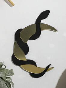 一件黑色和金色蛇形壁挂装饰品，哥特波西米亚风家居装饰，异教祭坛配件，神秘的灵性空间墙饰，简约蛇形壁挂，镶嵌镜面，适合作为神秘学礼物 - 彩色 - 查看 7
