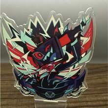 Conjunto de 4 peças de 10 cm de altura com o Alastor do Hotel do Inferno em acrílico para decoração de mesa, pequeno presente colecionável. - Multicolorido - Ver 9