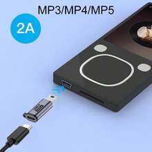 WOWSSYO Alloy Solid Color Material 2 Packs Type-C/Micro Adapter Mini USB 2.0 To USB C Or Micro Adapter 480Mbps High-Speed Data Transfer USB-C To Mini USB Converter For Digital Cameras Hard Drives Recorders Compatible With IPhone Support Charging And Data Transfer Aluminium Alloy For Extra Durability Spring Gift Birthday Anniversary - Silver - View 5