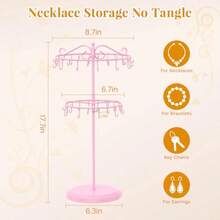 Floor Standing Jewelry Rack - Rose - View 3