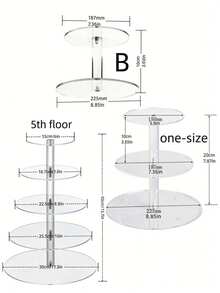 7-Tier Acrylic Display Rack - Suitable For Figurines, Collectibles And Jewelry - Multifunctional Storage Rack For Toys, Dolls And Accessories - Weather-Resistant Surface Storage - Black And Transparent - Multicolor - View 12