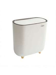 1个带盖超薄垃圾桶，适用于浴室和狭窄空间，奢华风格超薄垃圾桶 - 查看 6