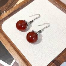 1 Pair Ankla Red Pearl Elegant Niche Luxury Earrings For Women - Multicolor - View 5