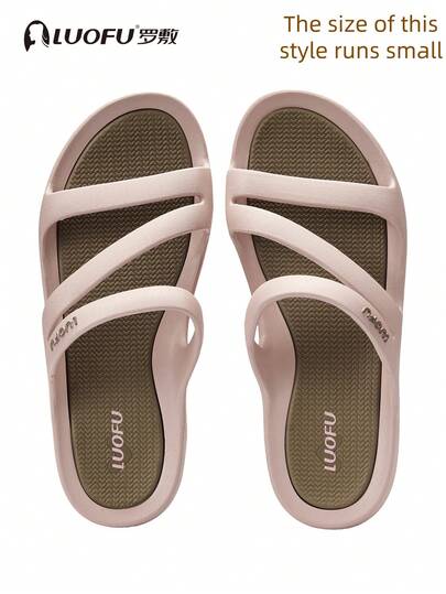  新款LUOFU时尚夏季女士拖鞋，舒适橡胶中底，户外休闲凉鞋，沙滩鞋，防滑，家居拖鞋，户外PVC防滑凉鞋，女士室内拖鞋