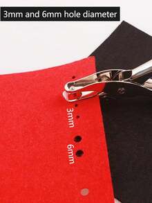 1个单孔打孔器，省力金属打孔器，圆孔打孔钳，一次最多可打8张纸！ - 圓形孔徑 - 查看 5