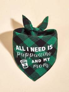Dog Bandana All I Need Is A Puppucino And My Mom Pet Bandana - Multicolor - View 7