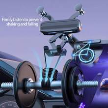 Giá đỡ điện thoại trên ô tô - Giá đỡ kiểu Nhật Bản với công nghệ chống rung, giá đỡ điện thoại di động có thể điều chỉnh để sử dụng rảnh tay, tương thích với điện thoại từ 4.7-7 inch. - Nhiều màu - Xem 2