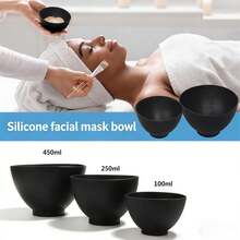 硅胶面膜碗，家用及美发沙龙适用，化妆品量勺及面膜碗套装，面膜碗套装。多种容量可选。 - 彩色 - 查看 2