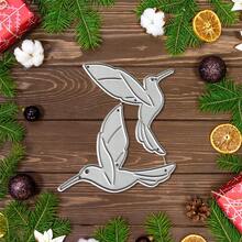 创意蜂鸟模具，DIY剪贴簿相册和压花模板，贺卡制作工具，卡片纸切割工艺品，礼品卡制作模板模切。 - 銀色 - 查看 7