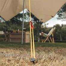 4PCS Tent Wind Rope Buckles With Rope Adjusters Windproof Rope Buckles Night Reflective Rope 4m Long Camping Rope - Multicolor - View 3