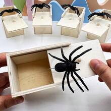 Scary Spider Jump Surprise Box – Realistic Prank Toy & Funny Gag Gift For Adults, April Fools Party Trick & Desk Accessories Decoration - Multicolor - View 2