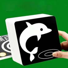 High Contrast Cards For Visual Stimulation, Double-Sided Black And White Cards, High Contrast Black And White Cards, Milestone Cards, Contrast Books - Multicolor - View 9